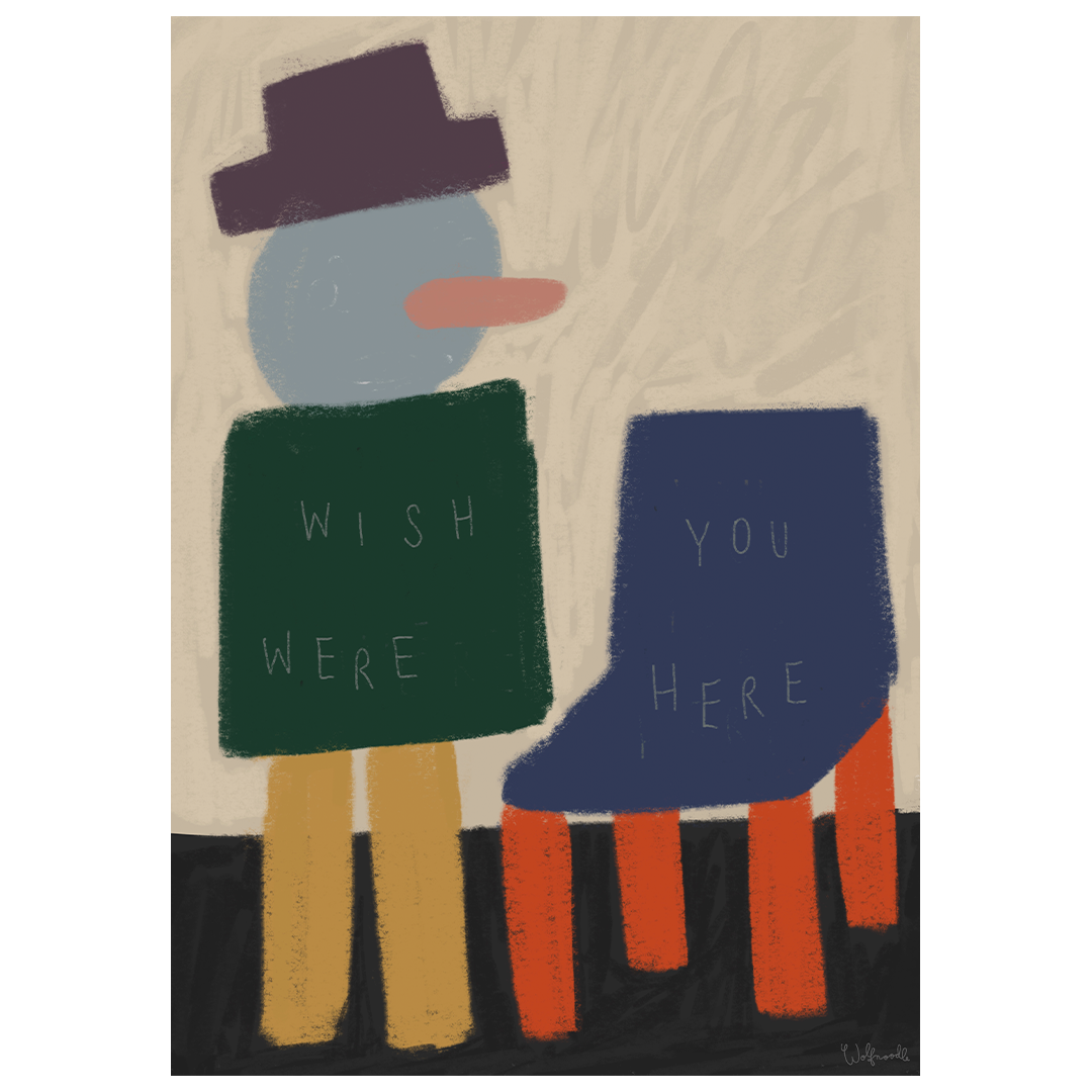 Wish You Were Here 50x70cm Wolfnoodle