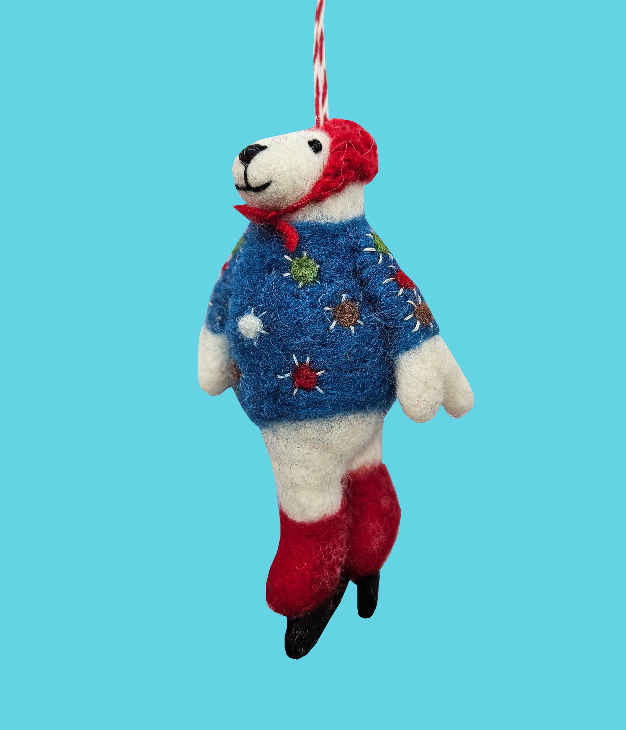 Polar Bear Ice Skate Tree Decoration